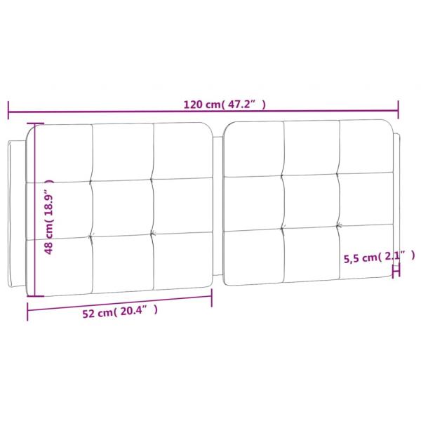 Kopfteil-Kissen Braun 120 cm Kunstleder