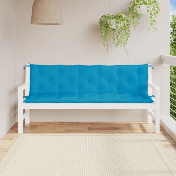 ARDEBO.de - Gartenbank-Auflagen 2 Stk. Hellblau 180x50x7 cm Oxford-Gewebe