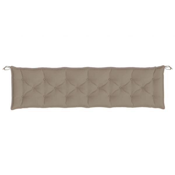 Gartenbank-Auflagen 2 Stk. Taupe 200x50x7 cm Oxford-Gewebe