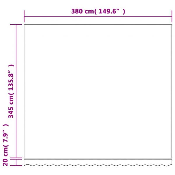 Markisenbespannung Rot und Weiß Gestreift 4x3,5 m