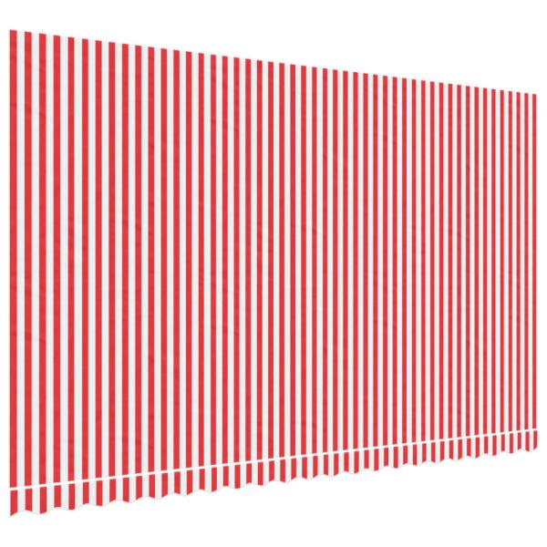 Markisenbespannung Rot und Weiß Gestreift 5x3 m