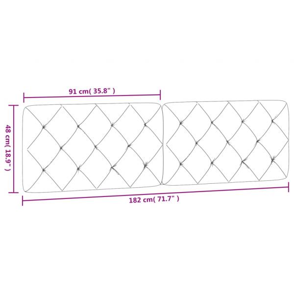 Kopfteil-Kissen Dunkelgrau 180 cm Samt