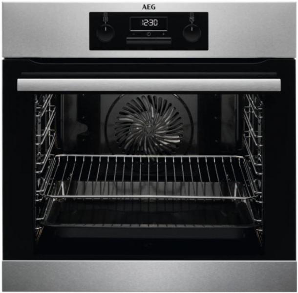 ARDEBO.de AEG BEB331010M EEK: A Einbaubackofen,  60 cm breit, 71l, SurroundCook, Kühlgebläse, Edelstahl mit Antifingerprint