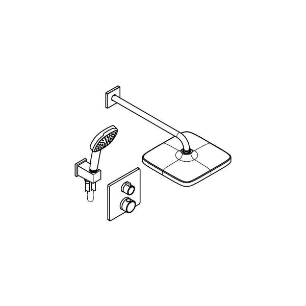 GROHE Precision Thermostat Duschsystem, Quickfix, Unterputz, mit Vitalio Comfort 250, chrom (34882000)