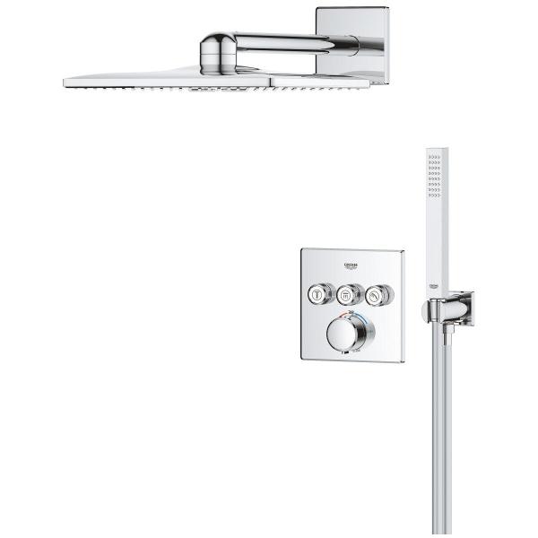 GROHE Precision Smartcontrol Duschsystem, Quickfix, Unterputz, mit Vitalio Smartactive 310 Cube, chrom (34875000)