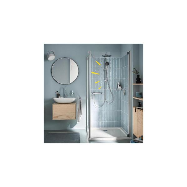 GROHE Vitalio Start System 250 Flex Duschsystem, Quickfix, Wandmontage, mit Umstellung, chrom (26680001)