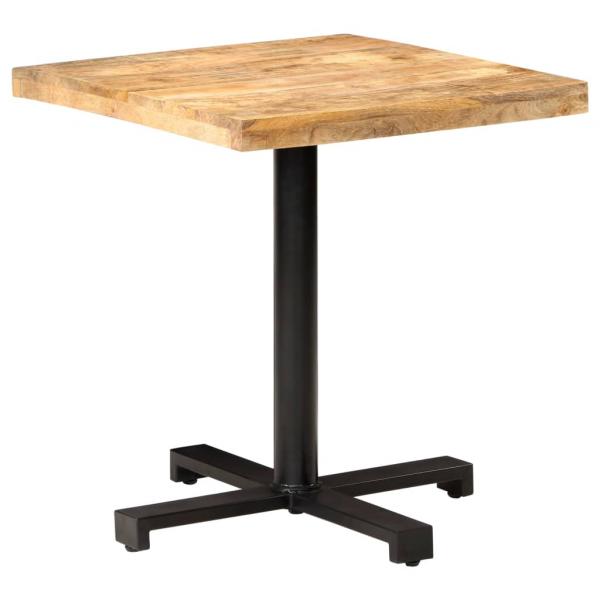 ARDEBO.de - Bistrotisch Quadratisch 70x70x75 cm Raues Mangoholz