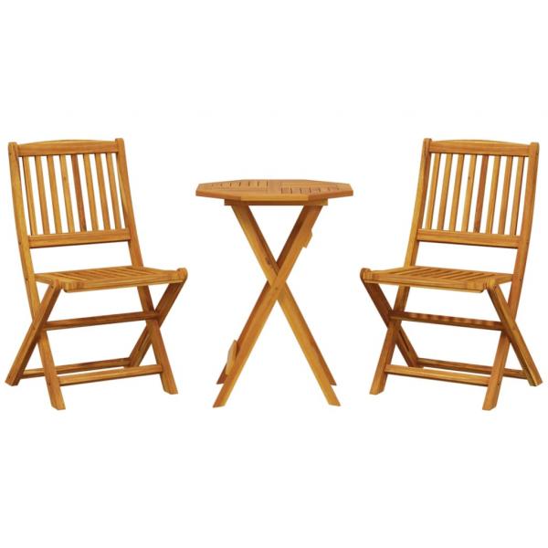 ARDEBO.de - 3-tlg. Bistro-Set Klappbar Massivholz Akazie