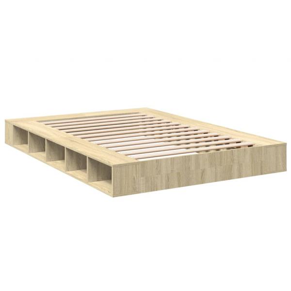 Bettgestell Sonoma-Eiche 150x200 cm Holzwerkstoff