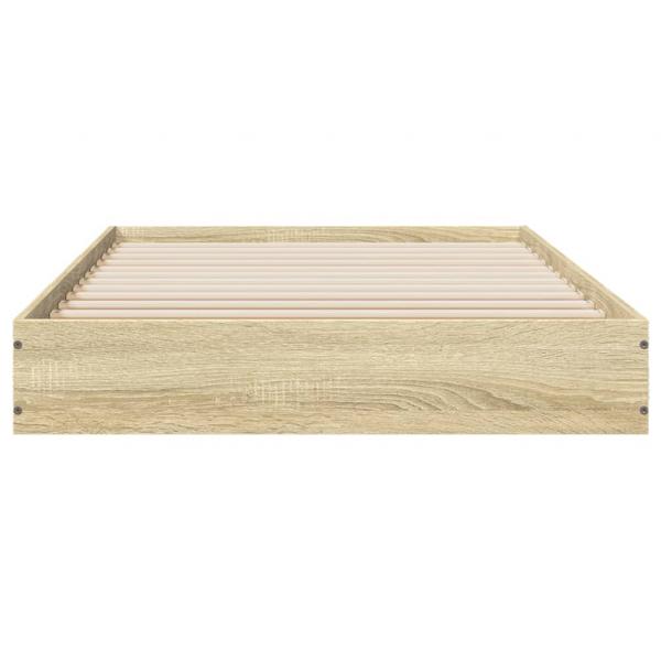 Bettgestell Sonoma-Eiche 90x200 cm Holzwerkstoff