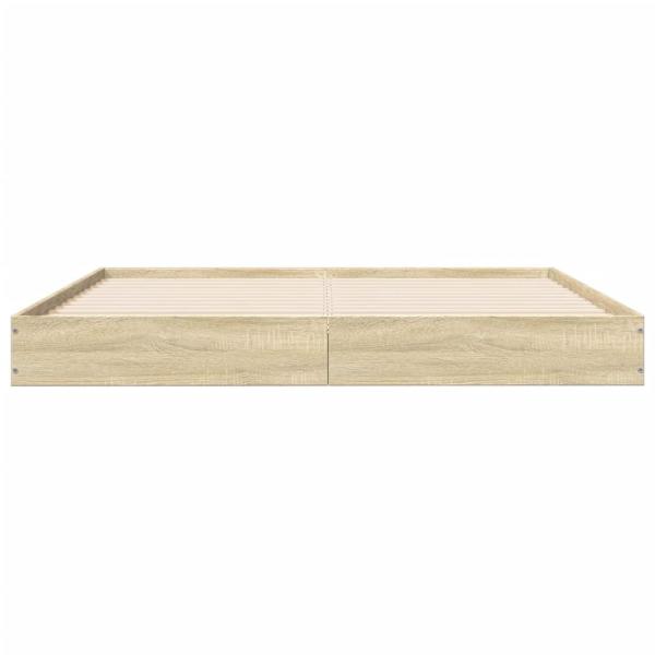 Bettgestell Sonoma-Eiche 150x200 cm Holzwerkstoff