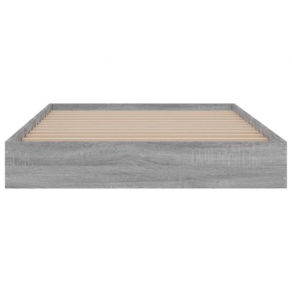 Bettgestell Grau Sonoma 100x200 cm Holzwerkstoff