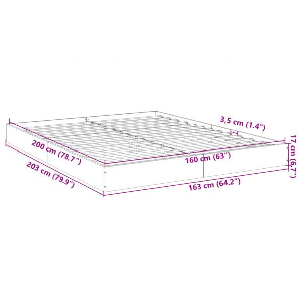 Bettgestell Sonoma-Eiche 160x200 cm Holzwerkstoff