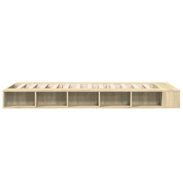 Bettgestell Sonoma-Eiche 75x190 cm Holzwerkstoff