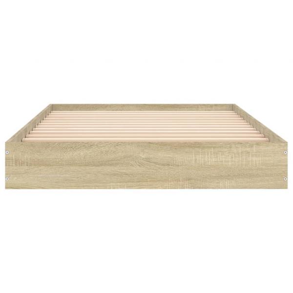 Bettgestell Sonoma-Eiche 100x200 cm Holzwerkstoff