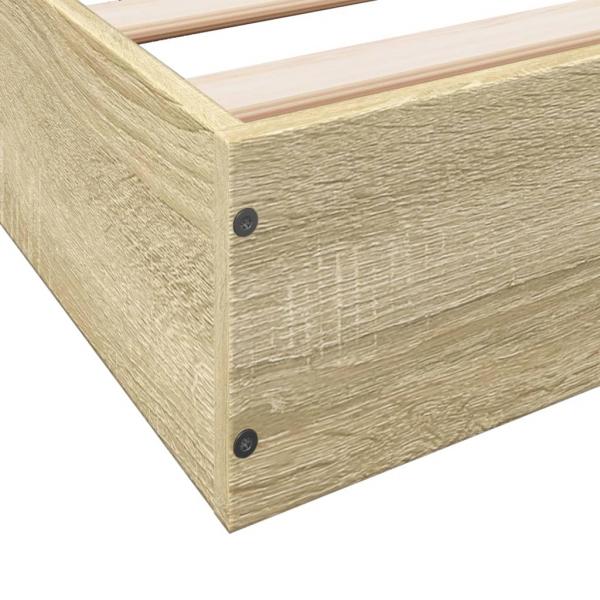 Bettgestell Sonoma-Eiche 90x190 cm Holzwerkstoff