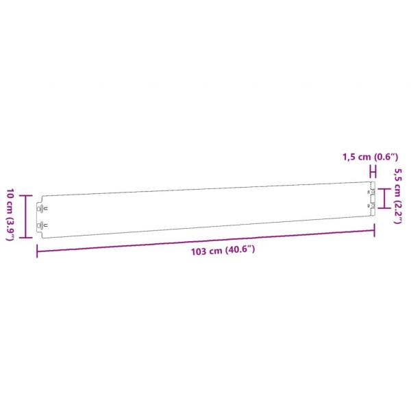 Rasenkanten 10 Stk. 10x103 cm Flexibel Cortenstahl