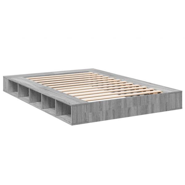 Bettgestell Grau Sonoma 150x200 cm Holzwerkstoff