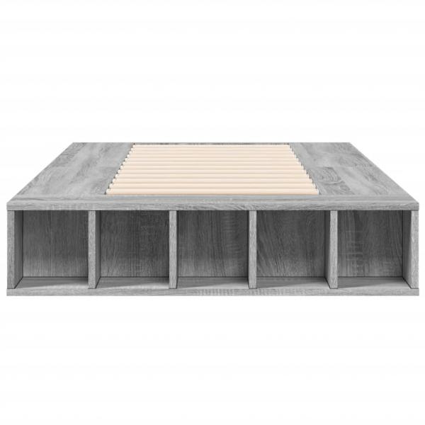 Bettgestell Grau Sonoma 75x190 cm Holzwerkstoff