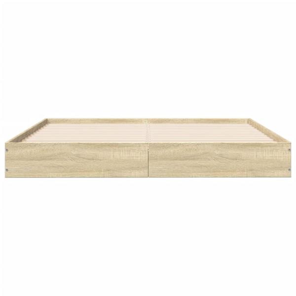 Bettgestell Sonoma-Eiche 120x190 cm Holzwerkstoff