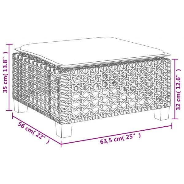 4-tlg. Garten-Sofagarnitur mit Kissen Schwarz Poly Rattan