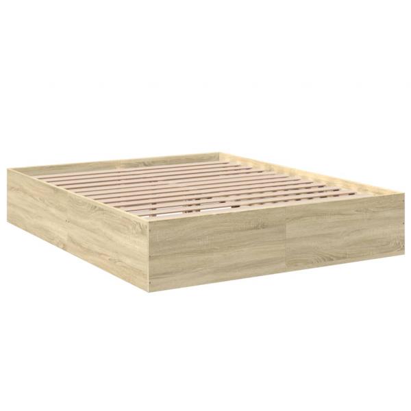 Bettgestell Sonoma-Eiche 150x200 cm Holzwerkstoff