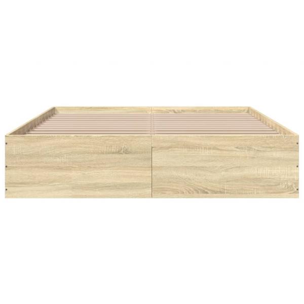 Bettgestell Sonoma-Eiche 150x200 cm Holzwerkstoff