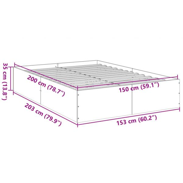 Bettgestell Sonoma-Eiche 150x200 cm Holzwerkstoff