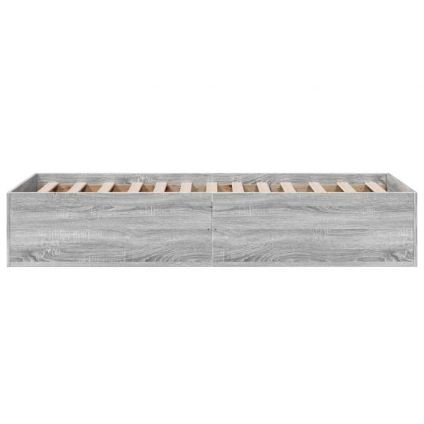 Bettgestell Grau Sonoma 90x190 cm Holzwerkstoff