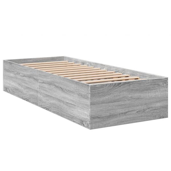 Bettgestell Grau Sonoma 90x190 cm Holzwerkstoff