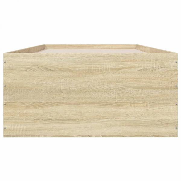 Bettgestell Sonoma-Eiche 75x190 cm Holzwerkstoff