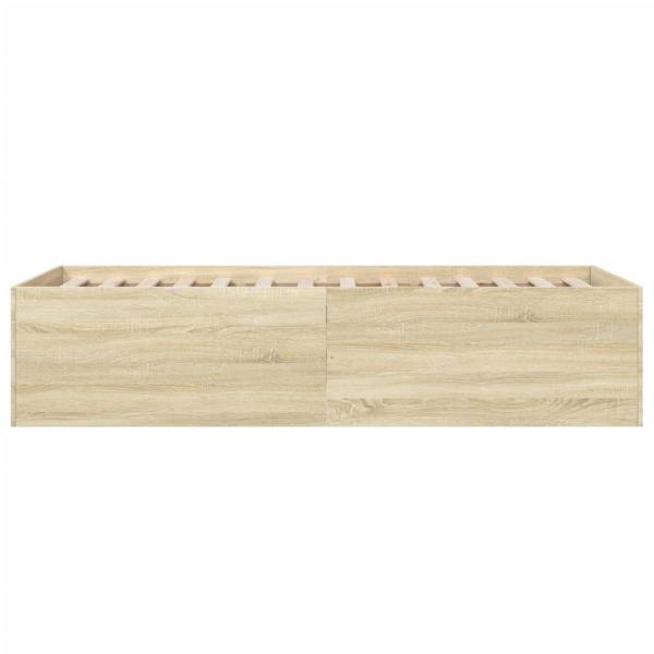 Bettgestell Sonoma-Eiche 75x190 cm Holzwerkstoff