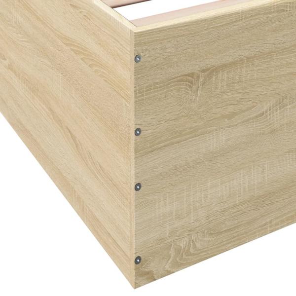 Bettgestell Sonoma-Eiche 75x190 cm Holzwerkstoff