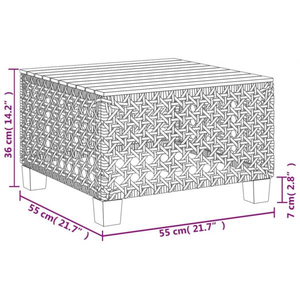 11-tlg. Garten-Sofagarnitur mit Kissen Schwarz Poly Rattan