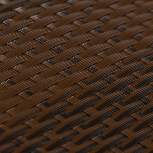 Balkon-Sichtschutz Braun und Schwarz 600x90 cm Poly Rattan