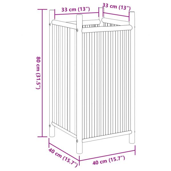 Pflanzkübel 40x40x80 cm Bambus