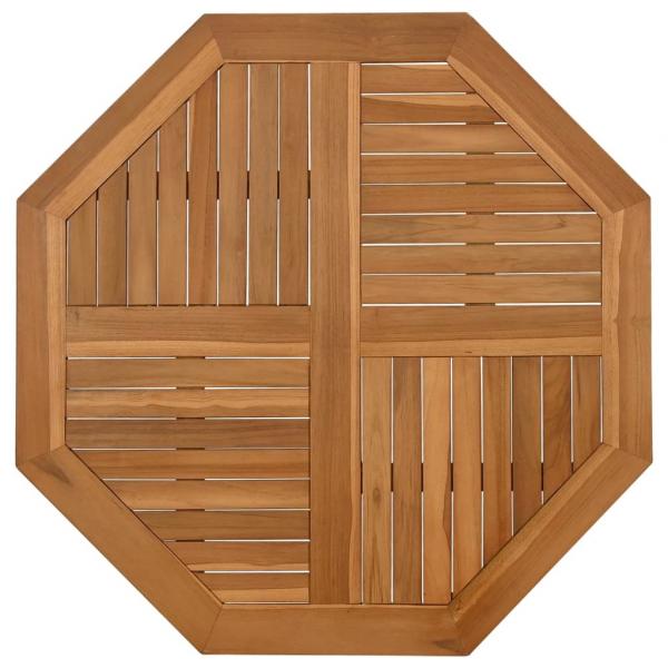 Tischplatte 90x90x2,5 cm Achteckig Massivholz Teak