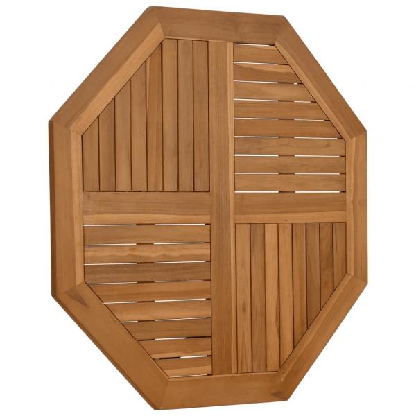 Tischplatte 90x90x2,5 cm Achteckig Massivholz Teak