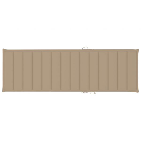 Sonnenliegen-Auflage Beige 200x60x3 cm Oxford-Gewebe