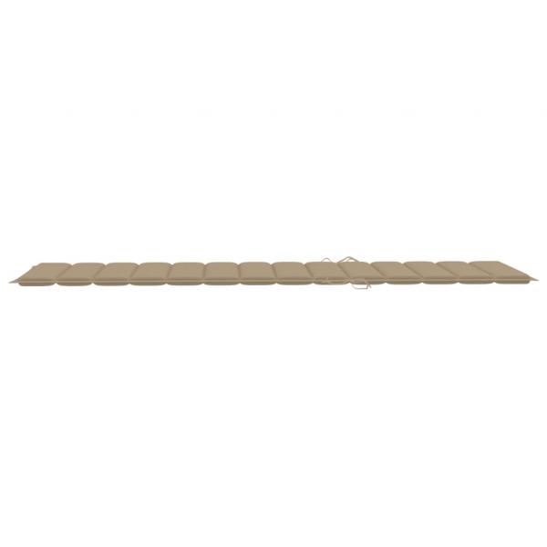 Sonnenliegen-Auflage Beige 200x60x3 cm Oxford-Gewebe