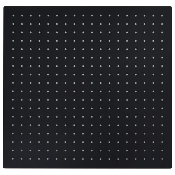 Regenbrause Edelstahl 50x50 cm Quadrat Schwarz