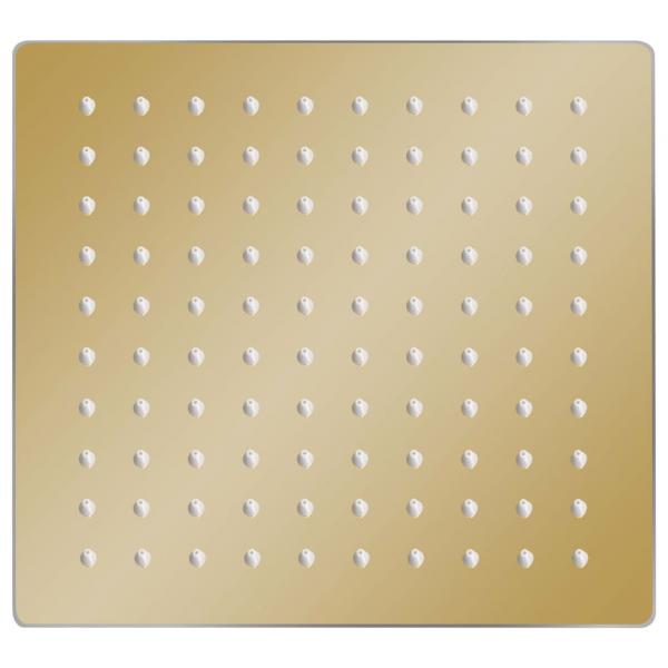 Regenbrause Edelstahl 20x20 cm Quadrat Golden