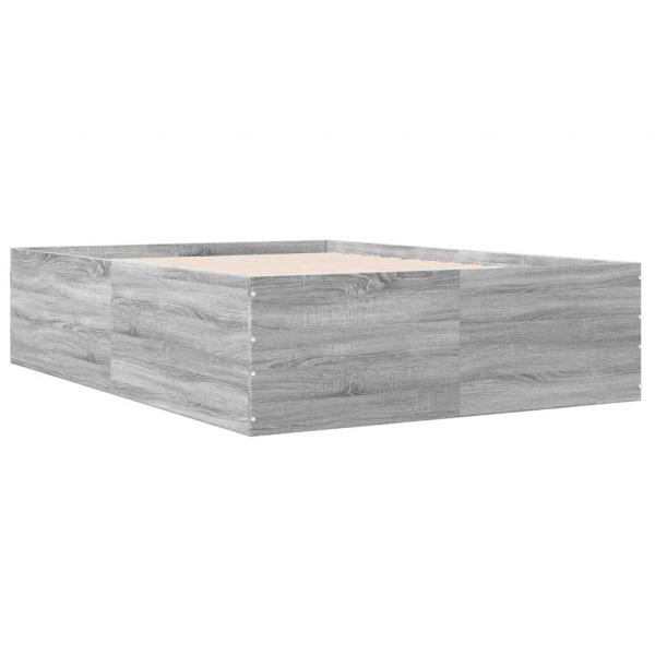 Bettgestell Grau Sonoma 135x190 cm Holzwerkstoff