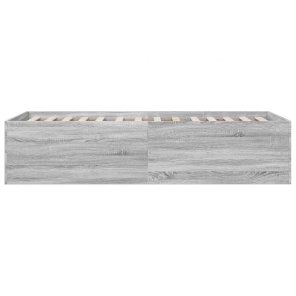 Bettgestell Grau Sonoma 90x190 cm Holzwerkstoff