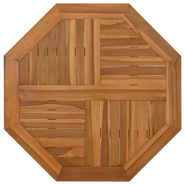 Tischplatte 80x80x2,5 cm Achteckig Massivholz Teak