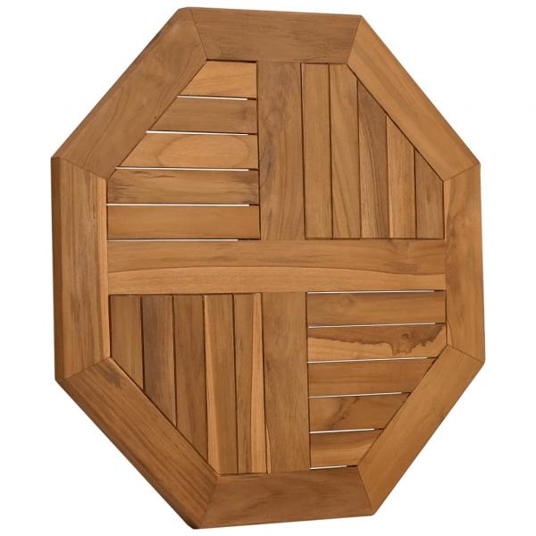 Tischplatte 60x60x2,5 cm Achteckig Massivholz Teak