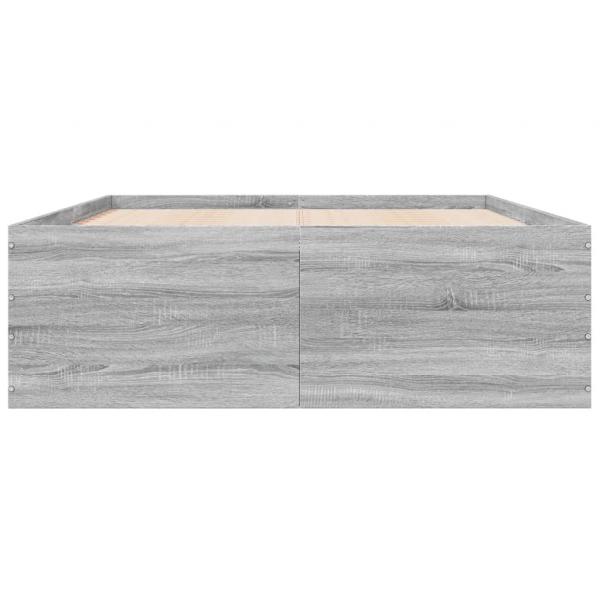 Bettgestell Grau Sonoma 120x190 cm Holzwerkstoff