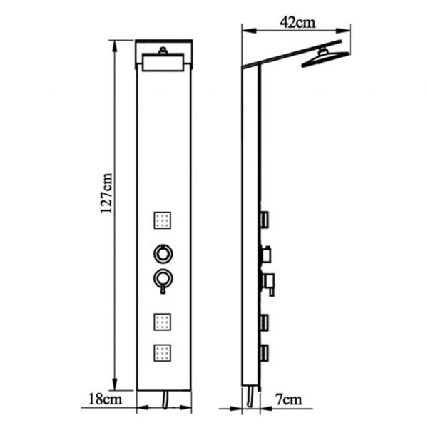 Duschpaneel-System Glas Braun