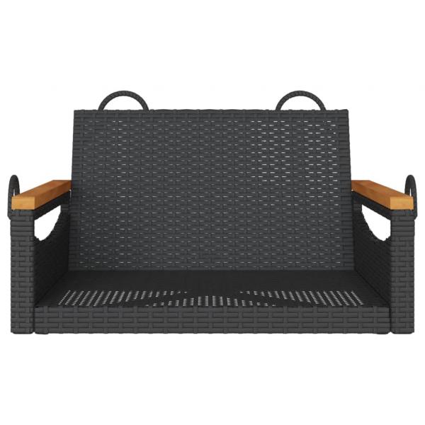 Hängesessel Schwarz 63x62x40 cm Poly Rattan