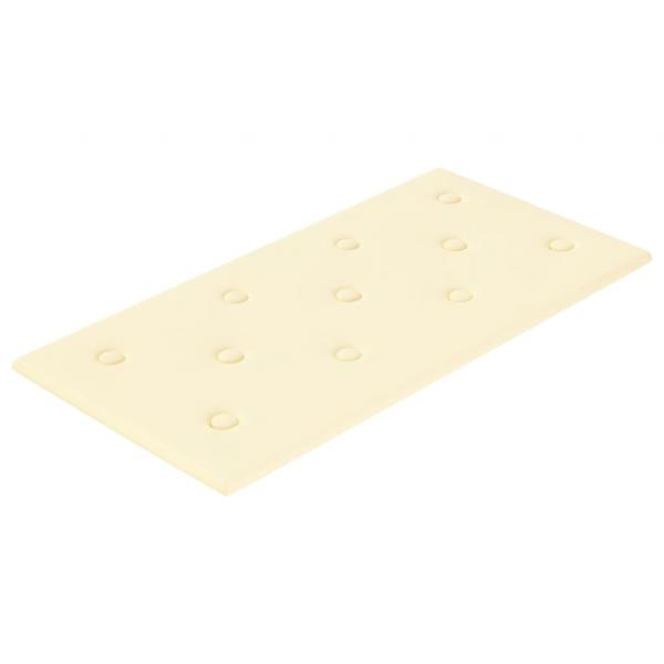 Wandpaneele 12 Stk. Creme 60x30 cm Kunstleder 2,16 m²